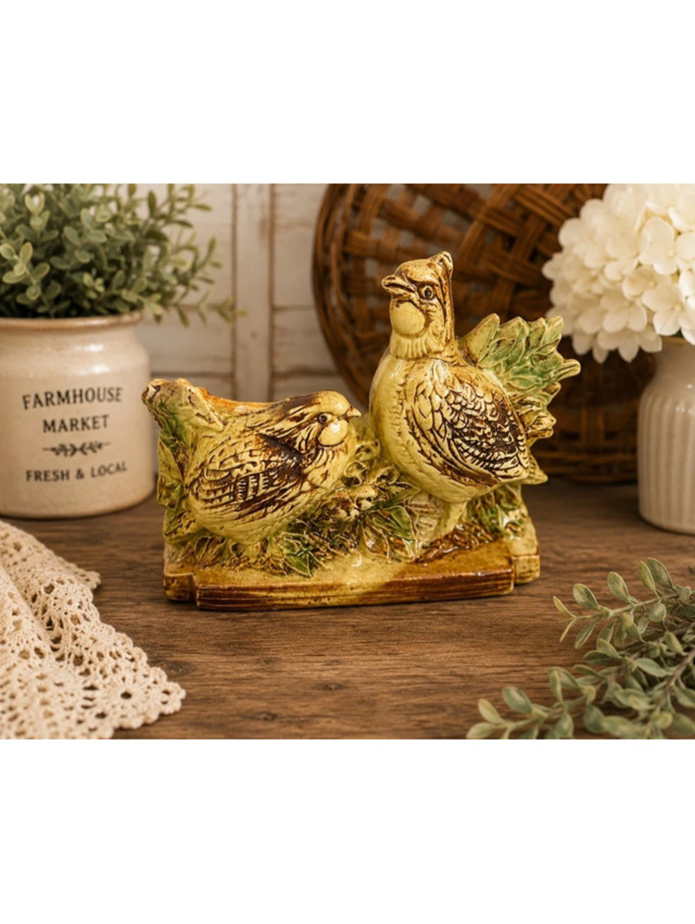 Vintage McCoy Pottery Quail Planter | Bird Planter | Farmhouse Decor